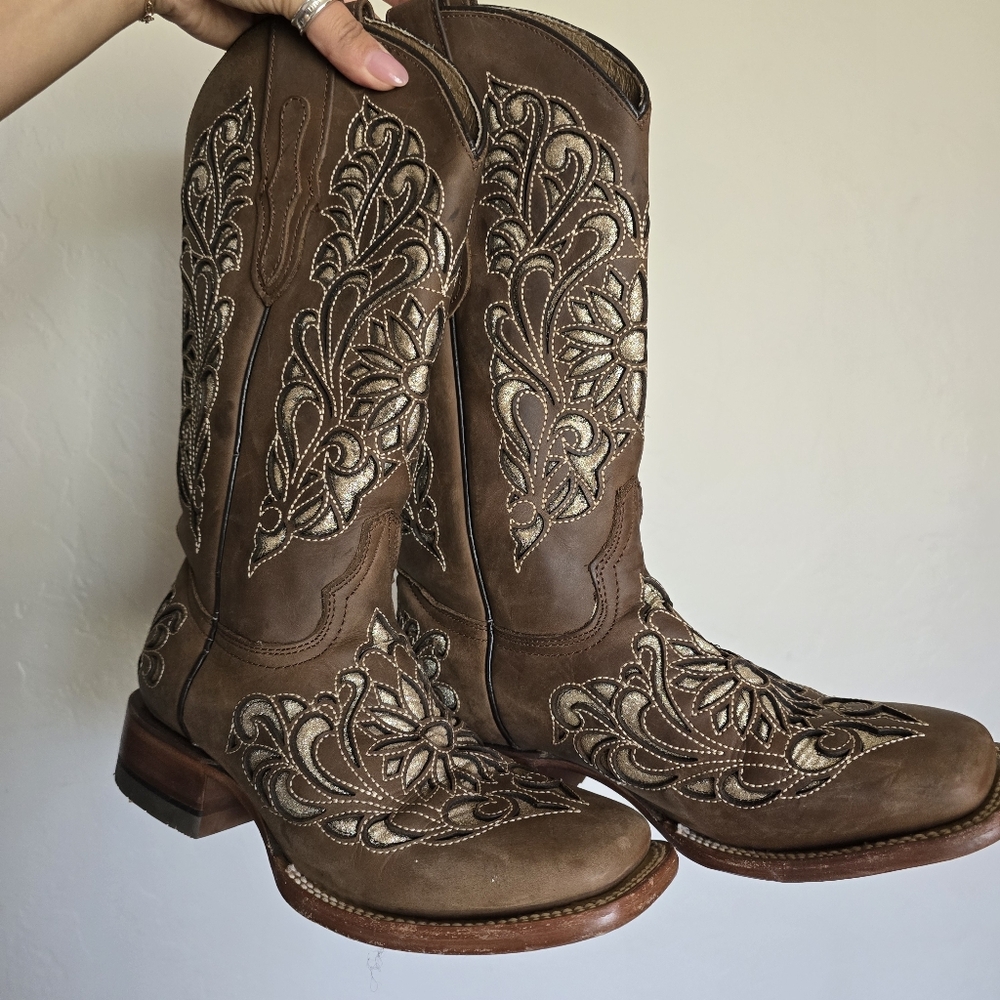 Womens Cowboy Boots - Genuine Leather 6.5 Cowgirl Boots